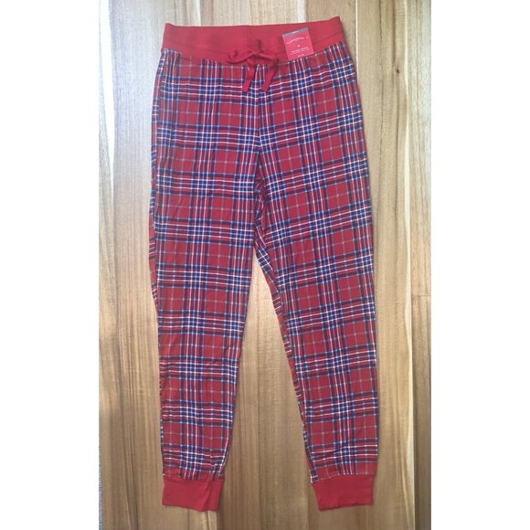 Wondershop Mens Red Plaid Pajama Pants With Drawstring Waist Size Medium - Picture 2 of 10